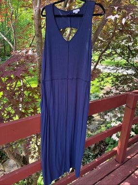 J.Jill Navy Blue Sleeveless Maxi Dress, size XL tall